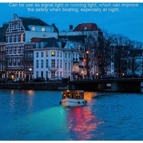 12V8LED Car Yacht Stainless Steel LED Navigation Light Red Green Sailing Signal Light For Marine For Boat Yacht Warning Light