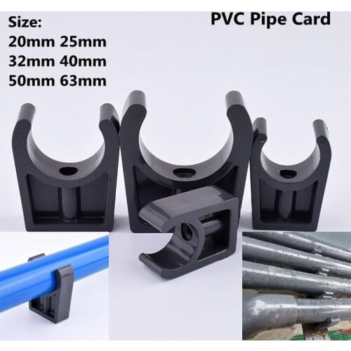 2-10pcs ID 20-63mm Hi-quality UPVC Pipe Card UPVC U-Type Clamp Fixed Card Aquarium Accessories Garden Irrigation Fasten Tools
