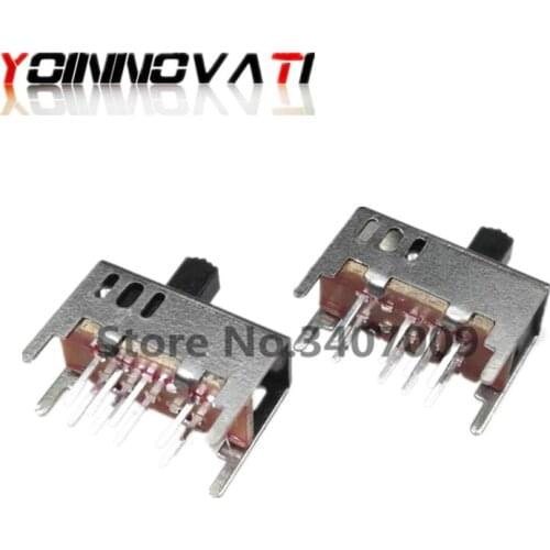 20 Pcs SS-23D03-G5/G6 2P3T 3-Position 8 Pin Mini Horizontal Slide Switch 16mm x 12mm x 7mm SS23D03