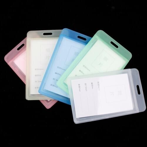 2020 New Durable Pack of Hard Plastic ID Card Badge Holder Employee Name Tag Student Card Holder Case ID Card Case