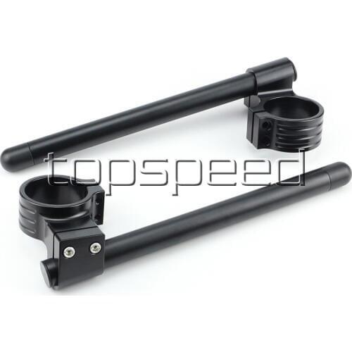 45MM Black Motorcycle CNC High Lift Adjustable Clip Ons On Handle Bar Handlebar