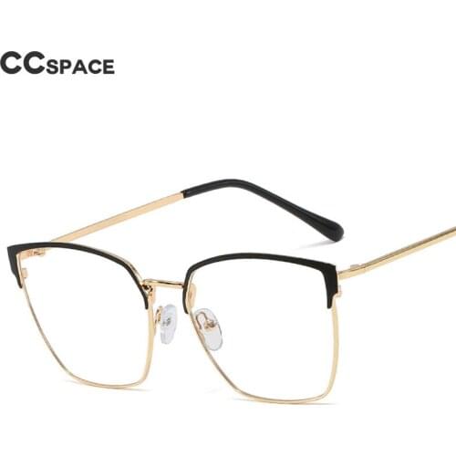 48161 Plastic Titanium Metal Glasses Frames Anti Blue Light Square Women Optical Fashion Computer EyeGlasses