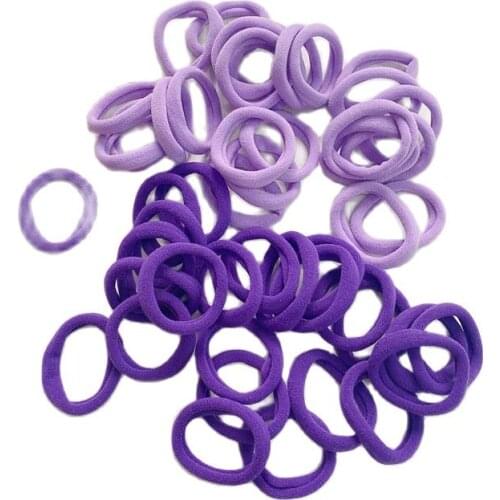 A Bag of 50 Girls Gradient Seamless Childrens Colored High Stretch Towel Loops Candy Colored Head Cords