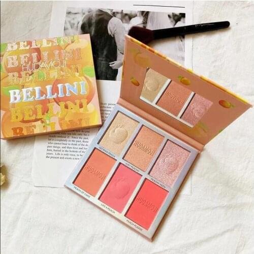 6 Colors Makeup Blush Palette Natural Pigment Cheek Blush Powder Face Makeup Blush Contour Highlighter Bronzer Cosmetic Palette