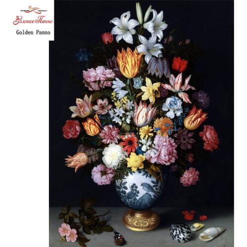 Golden panno,Full,DIY Diamond Embroidery,5D,Diamond Painting,Cross Stitch,3D,Diamond,Mosaic,Needlework,wall decor,Stamens