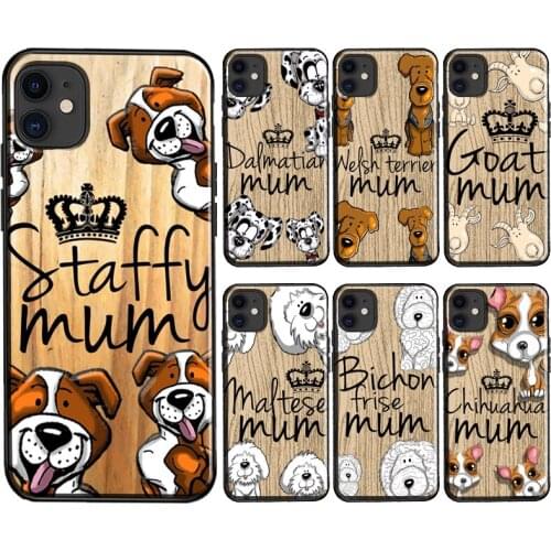 Cockapoo Staffy mum dog bull terrier puppy Case For iPhone 11 Pro Max 12 mini 6S 7 8 Plus X XR XS Max SE 2020 Soft TPU Coque