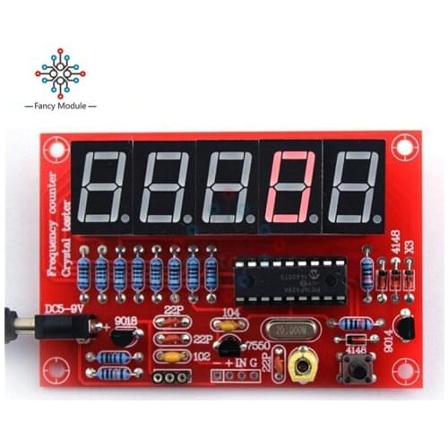 DIY Kit Digital LED Frequency Counter 1Hz-50MHz USB 5V Crystal Oscillator Meter Tester Kit ALI88