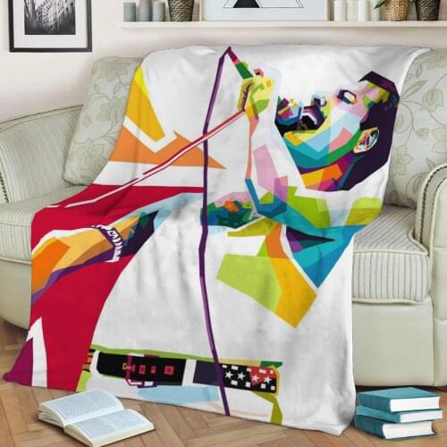 ACTION FREDDIE MERCURY 3D Print Plush Blanket Throw On Sofa Home Decor Soft Warmth Washable Nap Blanket Dropshipping
