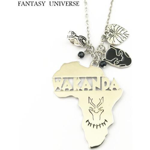 FANTASY UNIVERSE Freeshipping 20pcs a lot Black Panther charm necklaces JQWYSDD03