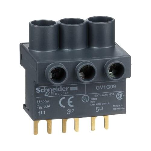 GV1G09 TeSys GV2, TeSys D & TeSys U - terminal block - 3P - from the top