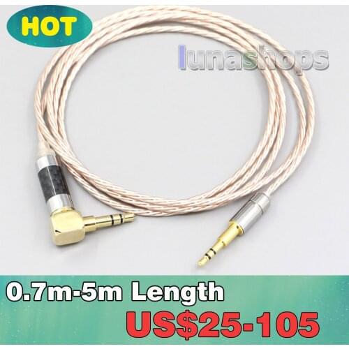 Hi-Res Brown XLR 3.5mm 2.5mm 4.4mm Earphone Cable For Denon AH-D340 D320 NC800 NC732 NCW500 AKG Y40 Y50 K545 N60c K845 LN006875