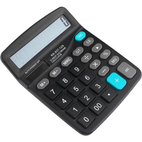 1pcs Office Commercial Calculator Calculate Tool Battery Powered 12 Digit Electronic Calculator Portable hot sale newest