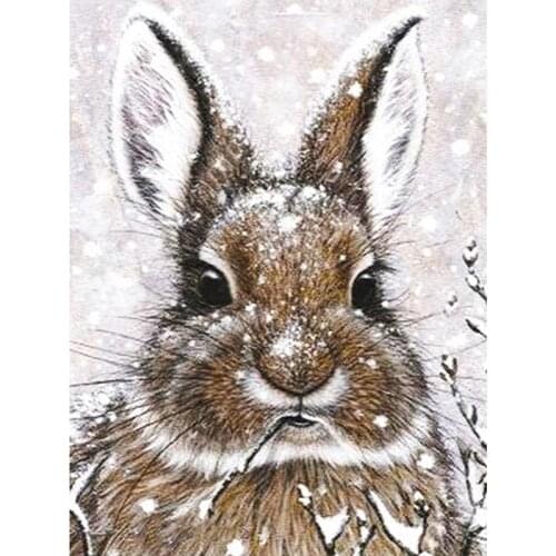 Kamy Yi 5D Bricolage Diamant Peinture Lapin Sauvage Broderie Point De Croix Diamant Peinture Décoration De La Maison Cadeau YY