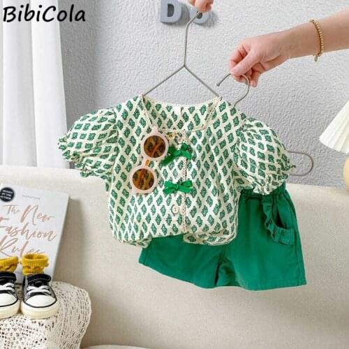 Teenager Girls Summer Clothing Set Fashion Cotton Beach Style Outifts Girls 1-6y Set Children Cute Clothing