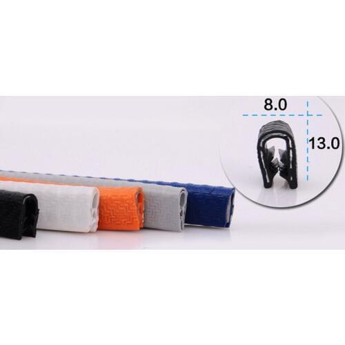 4M Colorful Decorate Car Seal Strips Trim Edge Protector Auto Door Noise Insulation Anti-Dust Soundproof Sealing