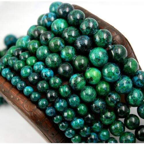 Hot Selling 4mm 8mm 10mm 12mm Dark green semi-precious Round ball stone beads 15"/Diy Bracelet Necklace Jewelry Making Gem