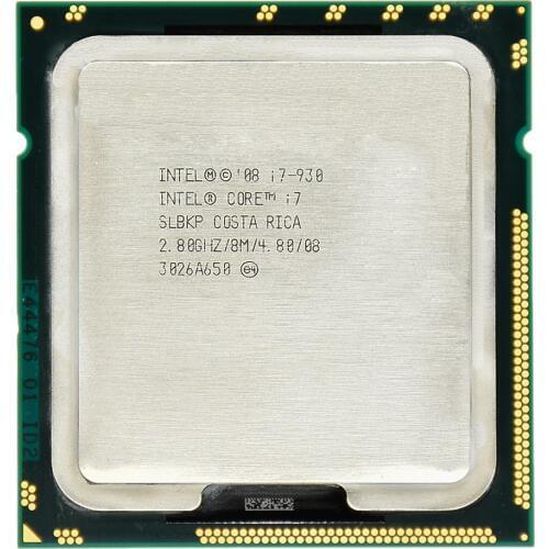 Lntel Quad-Core I7 CPU I7 930 2.8G 8M Cache 130W 45nm Desktop Processor