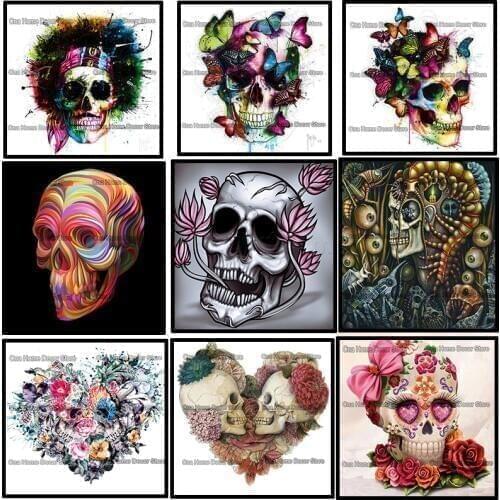 Lover skulls 5D diy Needlework diamond embroidery handcraft resin diamond mosaic diy diamond painting cross stitch kit RA1333