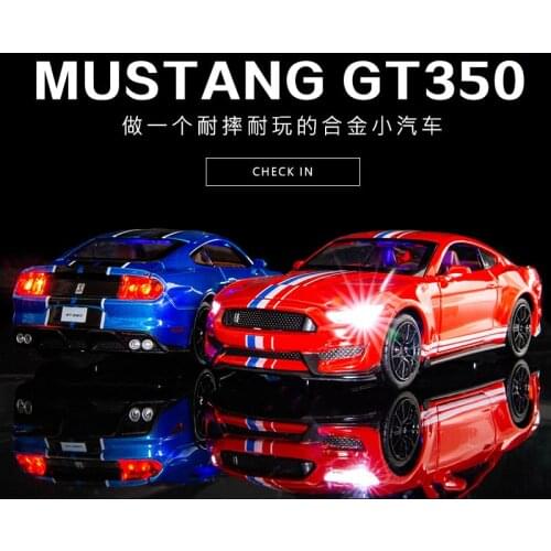 Metal Car Model Ford Shelby Gt350 Car Model Cobra Racing Childrens Toy Car Boys Love The Track Weapon Row Burst
