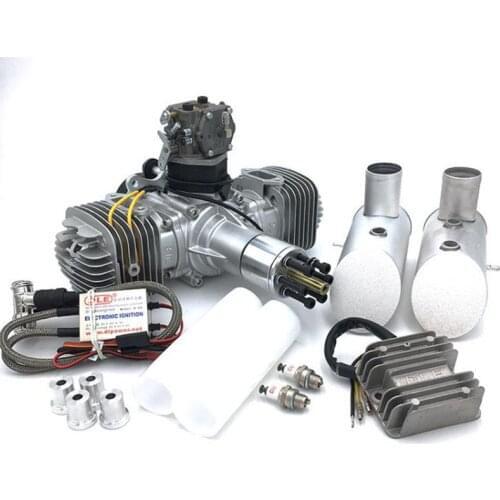 DLE120 model UAV gasoline engine dual-cylinder two-stroke with power generation system 180W120CC displacement