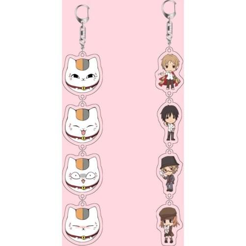 Natsume Yuujinchou Book of Friends Cat Teacher Long Acrylic Cute New Anime String Keychain For Key Ring Jewelry Drop Shipping