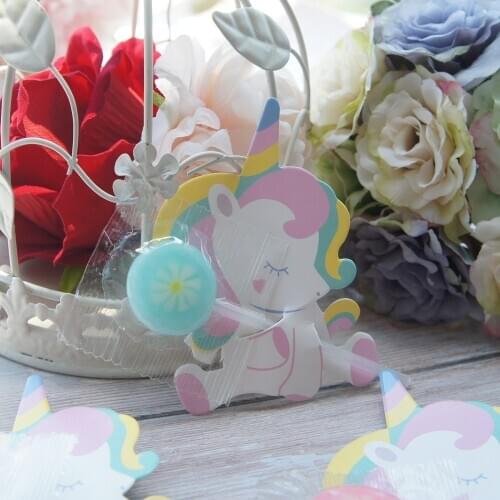 New 100pcs lollipop cover pink Unicorn design children birthday wedding candy decorate holiday Christmas gift packaging