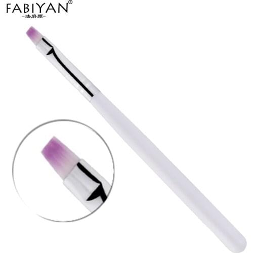 Flat Brush Nail Art Acrylic UV Gel Polish 3D Tips Salon DIY Painting Drawing Carving Pen Manicure DIY For Tools
