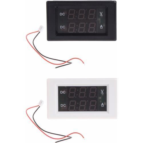 DC 600V 20A Dual Digital Voltmeter Ammeter Volt Amp Tester Gauge Meter Red+Green LED Tester Tools