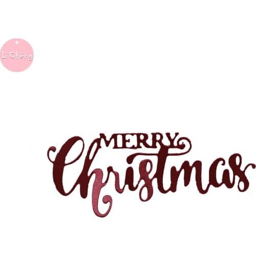 Christmas Words Metal Cutting Dies Scrapbooking Molds Cards Making Craft DIY Stencil Clear Stamps and Slimline Planner Dies