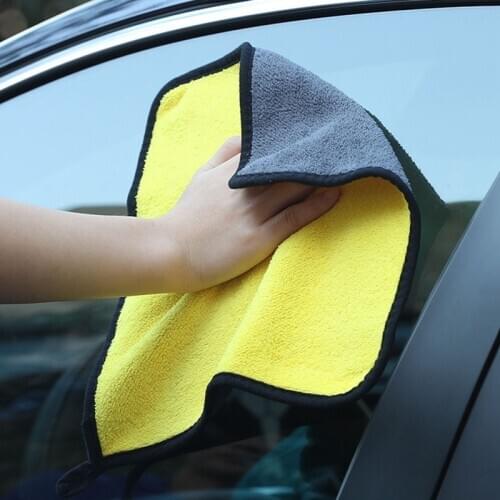 Car Cleaning Cloth Microfiber Thickened Coral Velvet Rag Double Sided Towel Wiping Water Absorbent Mat Cloth Car Cleaning Tool