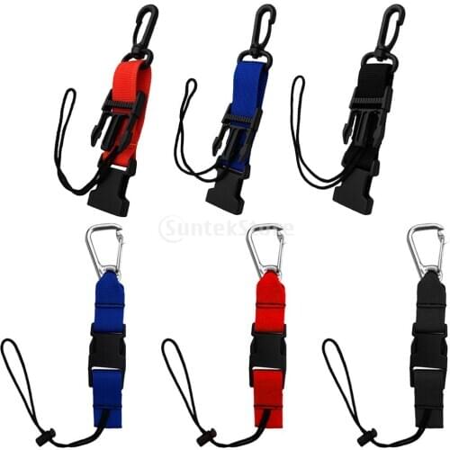 Heavy Duty Scuba Diving Camera Lanyard with Webbing Strap and Quick Release Buckle Underwater Torch Clip Accessories