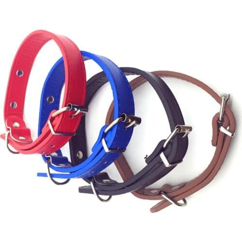Pet Supplies PU Leather Material Dog Collar Dog Neck Sets Adjustable Size Pet Collars Pet Dog Walking Supplies 1 Pcs