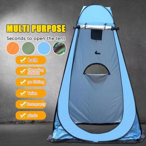 Outdoor Pop Up Green Tent 180t Camping Shower Bathroom Privacy Toilet Changing Room Shelter Single Moving Folding Tents #3