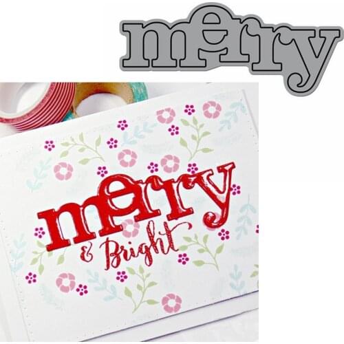 Merry Word Die Cuts For Card Making Merry Word dies scrapbooking metal cutting dies new 2019