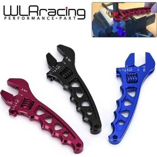 WLR RACING - Adjustable AN 3 4 6 8 10 12 Aluminum WRENCH HOSE Fitting tool aluminum spanner AN3-AN12 WLR-SLW0601