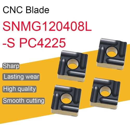 10PCS Original Inserts SNMG120408L-S PC4225 CNC Lathe Cutting Tool External Turning Tools For MSSNR Toolholder