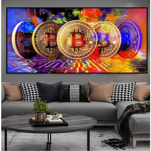 200x100cm Diy Diamond Painting Mosaic Abstract Bitcoin Full Square Round Drill cross stitch Diamond Embroidery Handmade S104