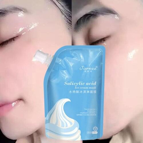 300ml Salicylic Acid Ice Cream Mask Sodium Hyaluronate Moisturizing Cleansing Mask Whitening Shrink Pores Skin Care