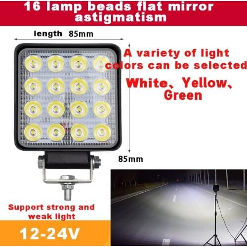 Car LED Bar Worklight 48W Offroad Work Light 12V/24V Light Fog Lamp 4x4 LED Tractor Headlight Bulbs Spotlight for Truck ATV 4 i
