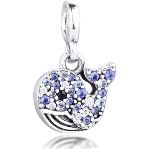 Beads fits for Necklaces Bracelets 100% 925 Sterling Silver Jewelry Signature ME My Blue Whale Free Shipping