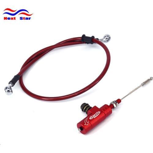 CNC Red Hydraulic Clutch Cylinder Rod & 1200MM Hose For Street Bike Dirt Pit Bikes Motorcycle Motocross