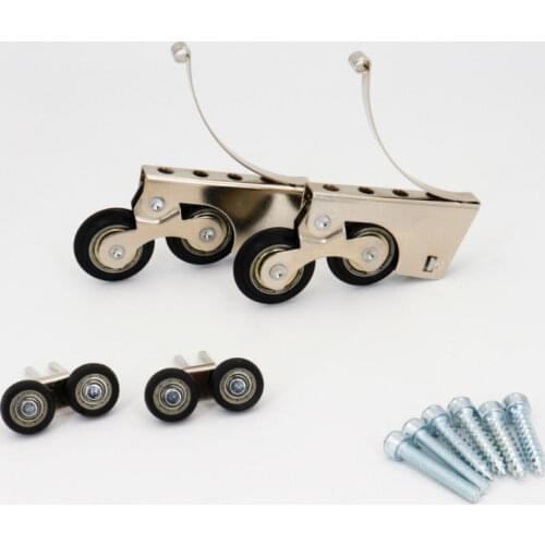 Sliding door double wheel runner silent roller closet glass sliding door pulley partition light rail sliding door pulley