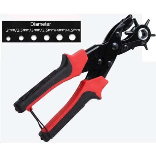 Eyelet Hole Puncher for Belts Watch Bands Straps Dog Collars Saddles Shoes DIY Home Craft Tool Heavy Duty Leather Rotary Puncher