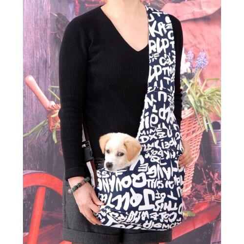 Canvas Pet Dog Carrier Bag Dog Cat Shoulder Sling Bag Tote Travel Tote Handbag