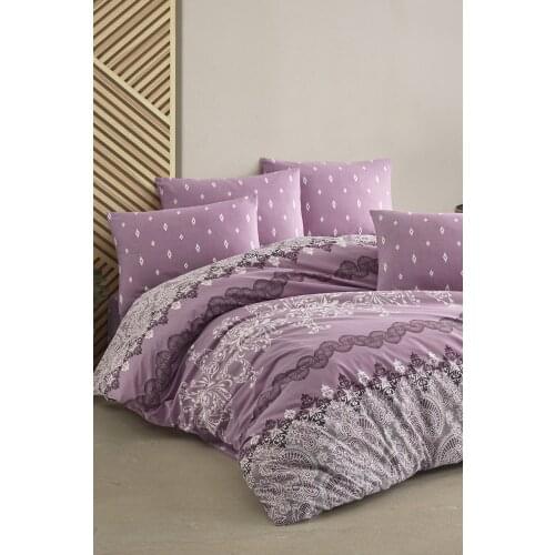 Lux Wheel Veiled Ranforce Duvet cover set (Belle) 200x220 Purple Cotton