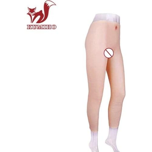 KUMIHO 1G 9-point Silicone Fake Vaginal Pants Sexy Pussy Mimic Womans Vaginal used for sex for Transgender Drag Queen shemale
