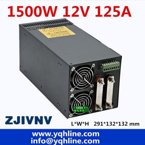 Best quality output 12V 125A 1500W Switching Power Supply Driver for LED Strip AC 110v or 240V Input to DC 12v
