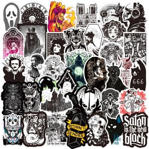 10/30/50pcs/Set Gothic Devil Dark style Graffiti Stickers For Draw-bar frame Childrens Toys DIY Cars Knapsack Skate Computers