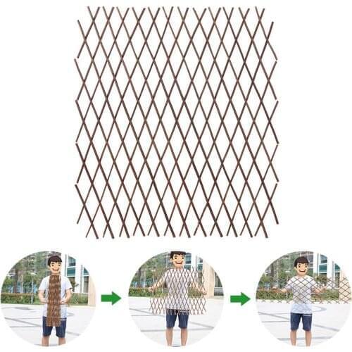 New Wooden Garden Wall Fence Panel Plant Climb Trellis Support Decorative Garden Fence For Home Yard Garden Decoration Dropship