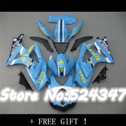 Fairings Fit for GSXR-1000 K7 Year 2007 2008 GSXR1000 07 08 ABS Motorcycle Fairings Kit Bodywork light blue